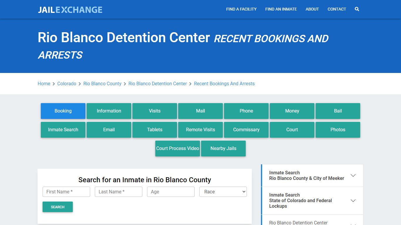 Rio Blanco Detention Center Recent Bookings And Arrests - Jail Exchange