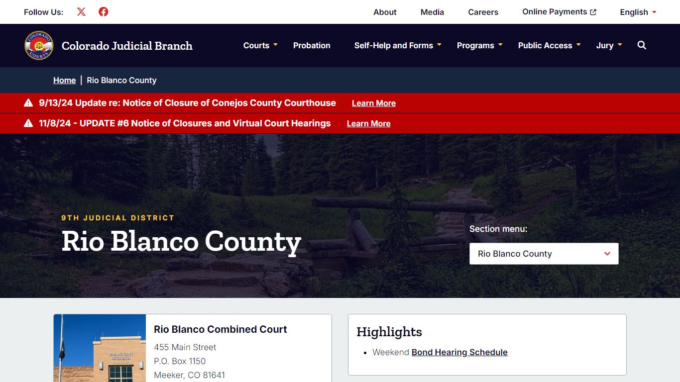 Rio Blanco County | Colorado Judicial Branch