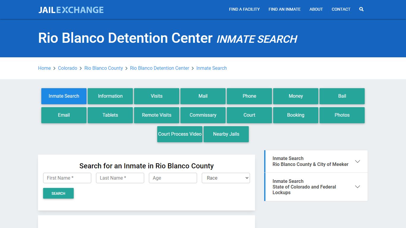 Rio Blanco Detention Center Inmate Search - Jail Exchange